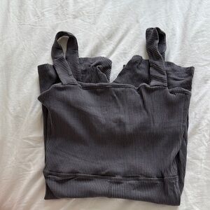 daily drills Ribbed romper grey